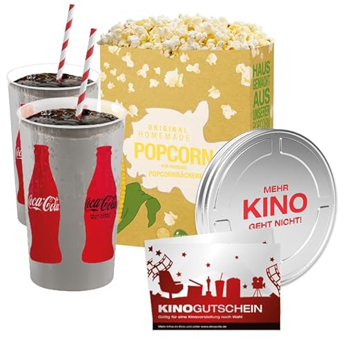 KINOPOLIS 2D Geschenkfilmdose : Kino zum Verschenken mit 2X Kinogutscheinen sowie Gutscheinen für 2X Softdrinks und 1x Snack-Gutschein für jeden Anlass