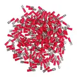Amosfun 200Stücke Flachstecker Crimpanschlüsse Mit Isolierung Für Elektrische Für Haushaltsgeräte Fahrzeuge Langlebige Zuverlässige
