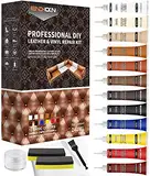 Endhokn Leder Reparatur Set Leder Autositze, Sofas, Lederbekleidung, Ledertaschen, Gürtel, Reisetaschen Usw Kratzer, Löcher, Verschleiß Kunstleder Reparatur Set（12 Farben）