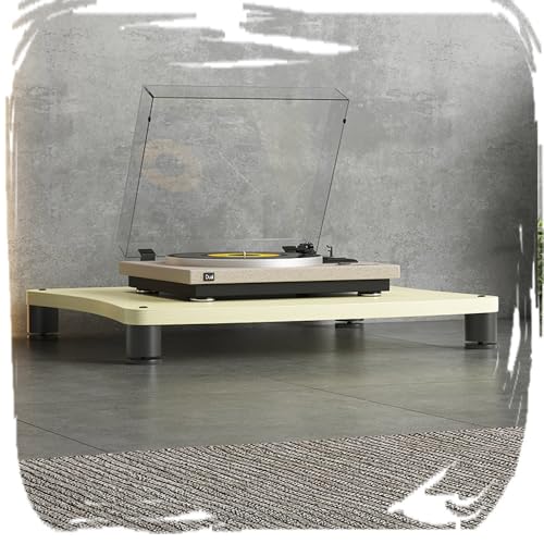 IMUNKT Plattenspieler Ständer HiFi-Rack-AV-Regal Audio Stereoanlage Rack HiFi-Verstärkerschrank Heimkino TV-Schrank Audio-Video-Komponentenschrank 1 2 3 4 Etagen(Maple,1 Tier-60X48X10CM)