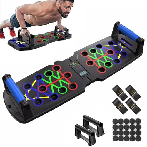 FumyFumy Liegestützgriffe Liegestütze Brett, Push Up Board Liegestützbrett Fitnessgeräte für Zuhause Calisthenics Equipment, Fitness Zubehör Sportgeräte Liegestützgriffe mit Zählfunktion