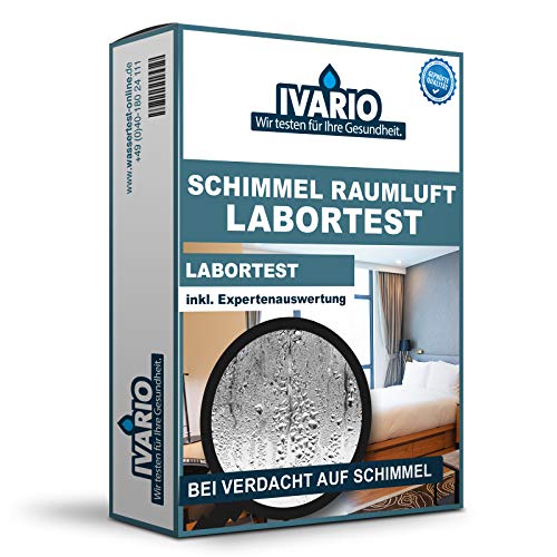 IVARIO Raumluft-Schimmel-Test – Labortest für 1 Raum – professionelle Schimmelanalyse im akkreditieren Fachlabor – Einfache Probenahme