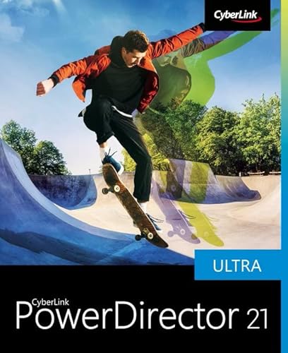 CyberLink PowerDirector 21 Ultra / Benutzerfreundliches Videobearbeitungsprogramm für PC / Greenscreen und tausenden Effekten / Fotoshow / Heimstudio / Screen Recorder / Windows 10/11 [Download]