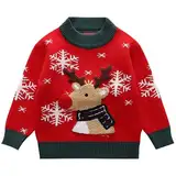 Weihnachts Kostüm Kinder Jungen Hirsch Drucken Kinder Weihnachtspullover O-Ausschnitt Pullover Für Kinder Langarm Oversize Pullover Kinder Casual Locker Halloween Pullover Kinder