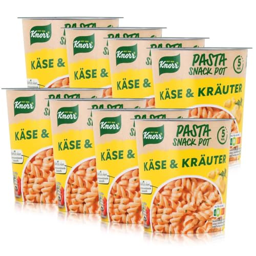Knorr Pasta Pot Käse & Kräuter leckere Instant Nudeln fertig in nur 5 Minuten 8 x 59 g