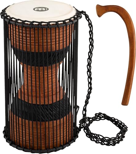 Meinl Percussion ATD-L African Talking Drum (Large), 20,32 cm (8 Zoll) Durchmesser, brown/black