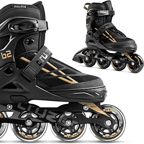 Movino Inline Skates | Cruzer B2 | Verstellbare Rollschuhe | Damen Mädchen Jungen | Inliner für Erwachsene mit großen Rädern