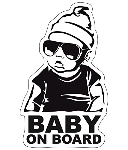 Baby on Board Aufkleber 12x7cm Auto Sticker -Finest Folia Autoaufkleber UV- Wetterfest Wasserfest Hangover R042 (Junge, Baby on Board)