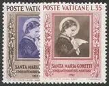 Goldhahn Vatikan Nr. 190-191 postfrisch ** "Hl. Maria Goretti 1953" - Briefmarken für Sammler