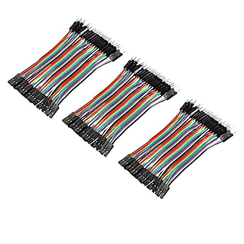 Aihasd 3PCS 120P 10cm Male-Female Dupont Jumper Wire Cable Jumper for Arduino