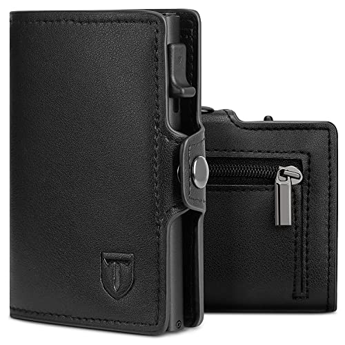 TEEHON Geldbörse Herren | Slim Wallet Kreditkartenetui | Kartenhalter Geldbeutel Herren |Portemonnaie mit RFID Schutz| Münzfach (B-Schwarz)…