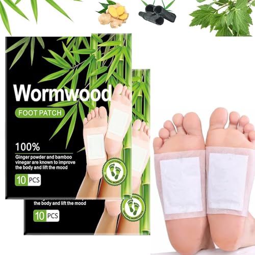 Entgiftungspflaster Füße, Detox Fußpflaster Entgiftung, Natürliche Fußpads Pflaster 20 Stück, Deep Cleansing Foot Pads für Entfernung von Giftstoffen, Fördern die Durchblutung, Verbessern den Schlaf