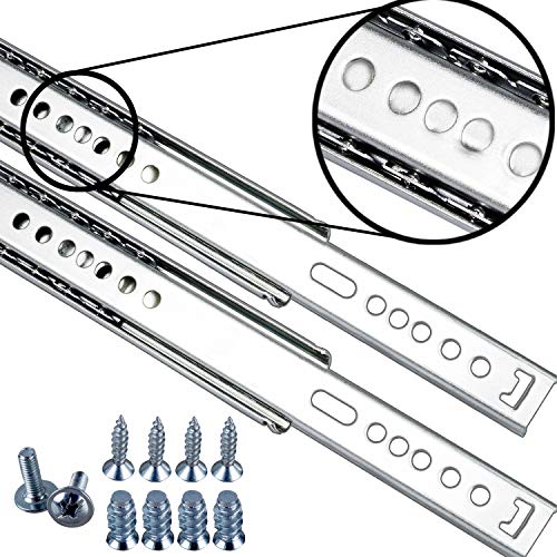 Schubladenschienen 2 STÜCK Teilauszug Rollenauszug Kugelführung H: 27 / L: 342 mm