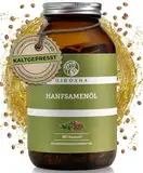 QIDOSHA® Hanfsamenöl Kapseln hochdosiert I 180 Stk im Glas I 2000 mg je Tagesportion I Hanfsamenöl kaltgepresst I Hanfsamenöl Kapseln 1000 mg je Kapsel I Omega 3 6 9 Kapseln hochdosiert