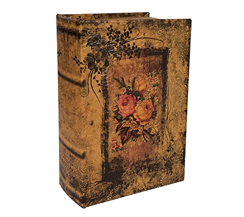 zeitzone Hohles Buch mit Geheimfach Rosen Buchversteck Blumen-Deko Nostalgie 21cm