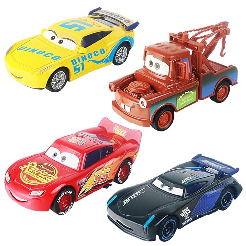 Rcxnm Metallspielzeug-Autos, 4 Stück, Rückzugfunktion