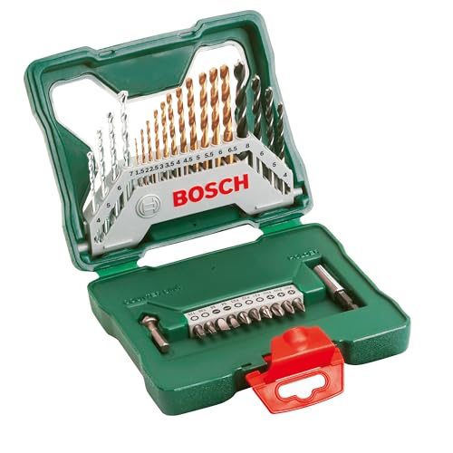 Bosch Accessories Bosch 30tlg. X-Line Titanium Bohrer und Schrauber Set (Holz, Stein und Metall, Zubehör Bohrmaschine)