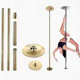 Pole-Dance-Stange, Pole-Dance-Tanzstange, verstellbar, statisch und drehbar, Edelstahl-Pole-Dance-Tanzstange, ohne Bohren, für Zuhause, Club, Party, für Anfänger, Profis