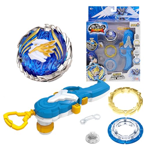 INFINITY NADO Kreisel für Kinder Metall Spielzeug Jungen, Battle Tops Launcher Spielzeug, Spinning Tops Jungen ab 5 Jahre, Non-Stop Battle Deluxe Kreisel Ares Wings