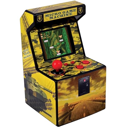ITAL Mini Arcade-Maschine / Retro Design Tragbare Mini-Konsole mit 250 Spielen / 16 Bit / Maschine Perfekt als Geek-Geschenk für Kinder und Erwachsene (Gelb)