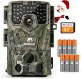 usogood 4K Wildkamera mit 32GB Karte & 8 Batterien,Wildkamera mit Bewegungsmelder Nachtsicht,Nachtsichtkamera 120° Weitwinkel IP66 Wasserdicht für Jagd, Naturbeobachtung & Sicherheit