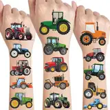 Tattoos für Kinder,10 Blätter Traktor Kindertattoos Hautfreundlich Bauernhof Auto Tattoo Aufkleber Kinder,Mitgebsel Kindergeburtstag Gastgeschenke Party Deko Geburtstag Deko Jungen Spielzeug