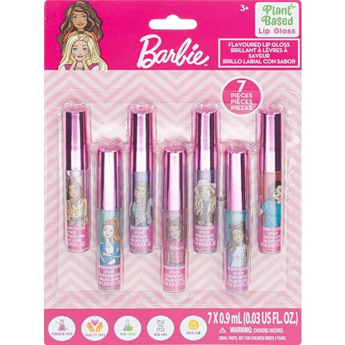 Barbie–Townley Girl Movie 7-teiliges veganes Lipgloss-Make-up-Set für Mädchen ab 3 Jahren, perfekte Partygeschenke, Geburtstagsgeschenk