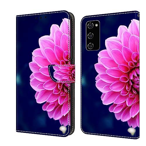 Rnrieyta Miagon Kickstand Flip PU Leder Schutzhülle für Oppo A98 5G,Bunt Muster Hülle Brieftasche Case Cover Ständer mit Kartenfächer,Rosa Blume