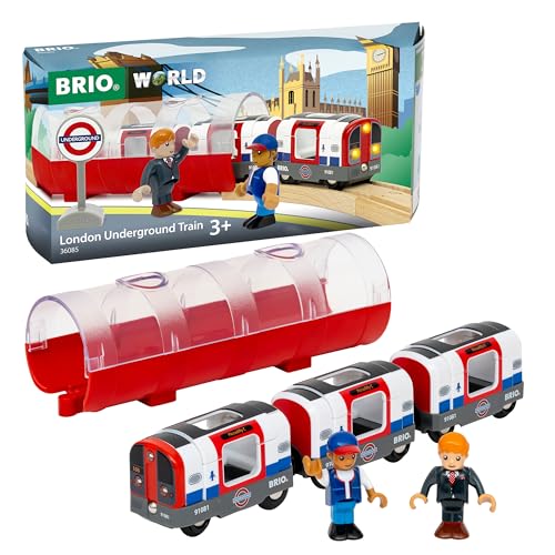 BRIO World – 36085 Trains of The World Londoner U-Bahn mit Licht und Sound | Spielzeugzug mit Licht & Sound für Kinder ab 3 Jahren