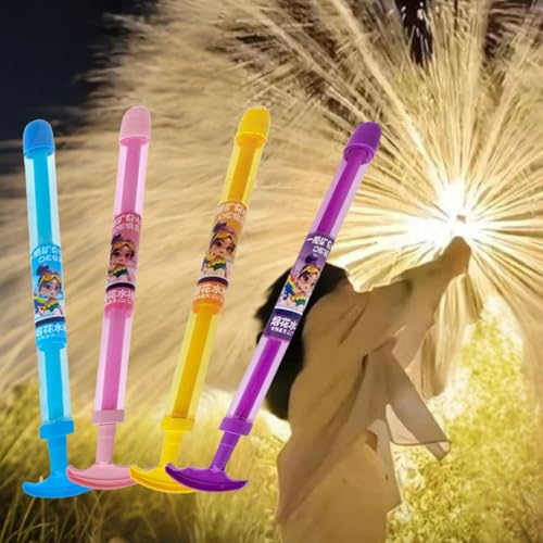 4 Stück Feuerwerks Wasserpistole Spielzeug,Feuerwerks,WassersprüHspielzeug,Romantisches Feuerwerk Wasserpistole für Paare,Hochdruck Water Squirter Im Feuerwerksstil zum Baden,Pool, Party (4 Stück(A))