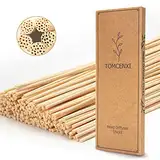 T&Cx 120 Stück Reed Diffusor Stöcke, 25 cm natürliche Rattan Reed Sticks, ätherisches Öl Aroma Diffusor Stöcke für ätherische Öle für Zuhause, Büro (Natural Color)