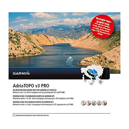 Garmin AdriaTOPO v3 PRO Topographische Vektorkarte, schwarz, Uni