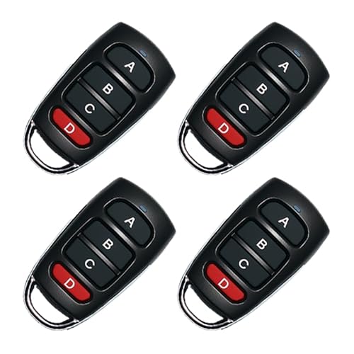 4 Stück Fernbedienung Garagentor 433 MHz Universal, 433 MHz Drahtlose Fernbedienung Duplikator, Garagentor Fernschalter Gate Klonen Handsender Garagentoröffner Duplicator für Tore/Garagen