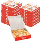 JINGHANGER 12 Stück 7 in Pizzakartons Pizzaboxen Pizzaschachtel Pizza Boxes Pizzaverpackung Wellpappe Aluminisierte Folie Aufbewahrungsboxen für Takeaway Versand