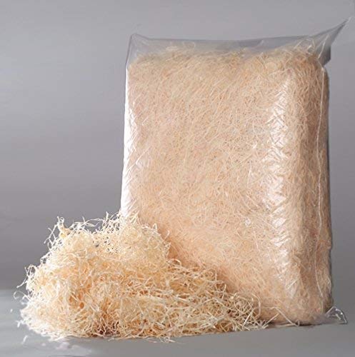 Holzwolle naturfarben, Füllmaterial für Pakete, Versand, Kartons, Präsentkörbe, Osternestmaterial - (2 kg)