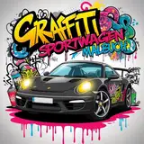 Graffiti Sportwagen Malbuch: 50 kreative Street-Art-Autodesigns für Kinder, Teenager und Erwachsene ab 8 Jahren – Ideal für Entspannung und Spaß