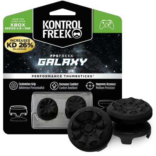 KontrolFreek FPS Freek Galaxy Black für Xbox One und Xbox Series X Controller | 2 Performance Thumbsticks | 1 High-Rise, 1 Mid-Rise | Schwarz (Limited Edition)