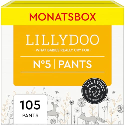 LILLYDOO hautfreundliche Pants, Größe 5 (12-17 kg), Monatsbox (105 Stück) (FSC Mix)