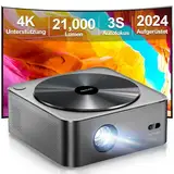 ULTIMEA Beamer 4K Heimkino Unterstützt, 700 ANSI-Lumen mit Hindernisvermeidung, 6D Trapezkorrektur und Autofokus, Helle Kanten, Intuitiv OS, Native 1080P Outdoor Projektor, 2024 Aufgerüstet Apollo P40