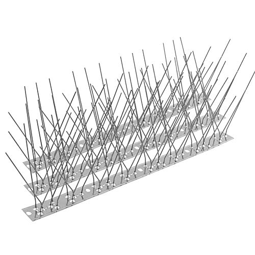 Taubenabwehr, effektive Premium Edelstahl Vogelabwehr Spikes, Vogelabwehr Spikes für einfachste Montage an Balkon, Dach, Fenster, Taubenabwehr mit robuster und Verstellbarer Spikes Abdeckung 3 Meter