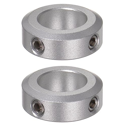 QUARKZMAN 2Stk Stellringe 14mm Bohrung 24mm AD 8mm Breite Wellensicherungsring Tiefenanschlagringe für Rad Schubkarre Axle Getriebe Montagen CNC Maschine Werkzeuge Industrie Eloxierung