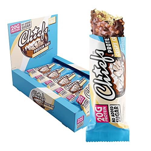 Chiefs Protein Bar mit 20g Protein und 211kcal • Eiweissriegel Low Sugar mit High Protein • 12 x 55g (Crispy Cookie)