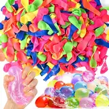 Tigvio 1000 Stück Wasserbomben, Wasserballons Set, Bunte Wasserbomben Luftballons, Waterballoons Wasserbomben Kinder für Sommergeschenk Sommer Draussen Party Wasserspiele
