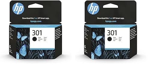 HP Inkjetpatrone 301, Refill Nein, 190, schwarz (Packung mit 2)