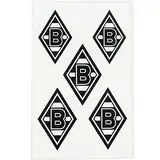 Borussia Mönchengladbach Aufkleber Sticker "Raute" | Offizieller Fanartikel Fohlenshop | 5er Set | Leuchten im Dunkeln | Größe 4x6 cm