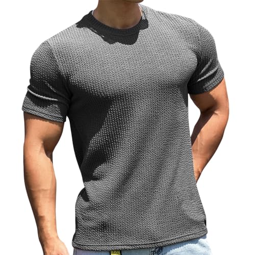Generisch Herren-T-Shirt, lässig, Grafik, Herren-T-Shirt, kurzärmelig, Rundhalsausschnitt, weich, tailliert, schwarz, lustige T-Shirts mit Logo. WeißEs Oversize Hemd Herren