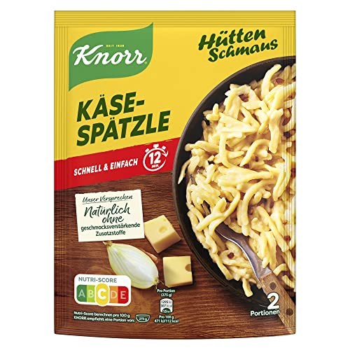Knorr Hüttenschmaus Fertiggericht Käse-Spätzle leckeres Nudelgericht fertig in 12 Minuten 149 g