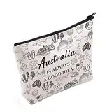 POFULL Globetrotter Geschenk Australien ist immer eine gute Idee Kosmetiktasche Australien Wahrzeichen Thema Geschenk, Australia Is Always Kosmetiktasche