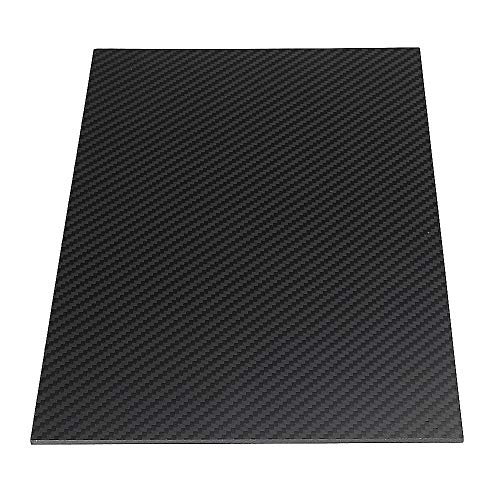 3K-Kohlefaser-Platte, 200 x 300 mm, einfarbig, matt, 0,5–5 mm Dicke (5 mm)