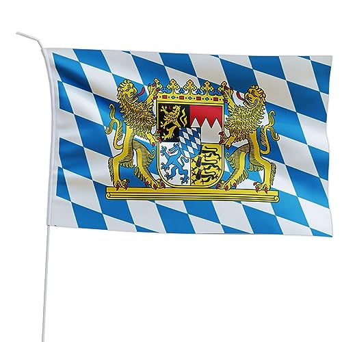 Marineo Gastlandflagge Bootsfahne Gastflagge Fahne Flagge für Boot oder Motorrad - 20 x 30cm, Bayern